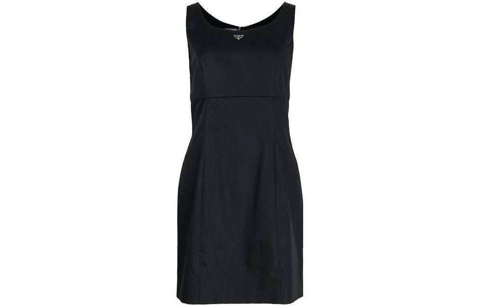 PRADA SS23 Sleeveless Dress Women's Black