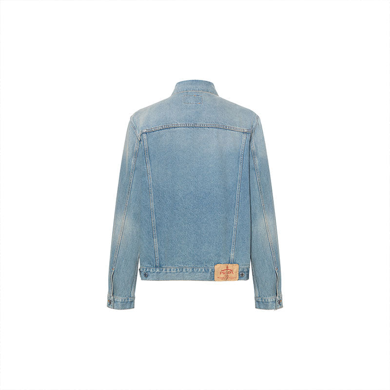 PRADA Triangle logo Denim Blouson Jacket