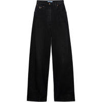 PRADA Wide Leg Denim Jeans Men's Black