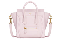 CELINE Luggage Drumhead Calfskin Smile Bag Shoulder Bag Crossbody Bag Handbag Extra Mini Women's Pink