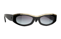 CHANEL Plate Frame Irregular Shape Sunglasses Unisex