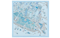HERMES Silk Scarves Women's Blue