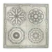 HERMES Mulberry Silk Cashmere Shawls Women's White/Black