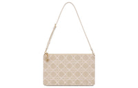 DIOR Cotton Handbag Shoulder Bag Women's Ivory