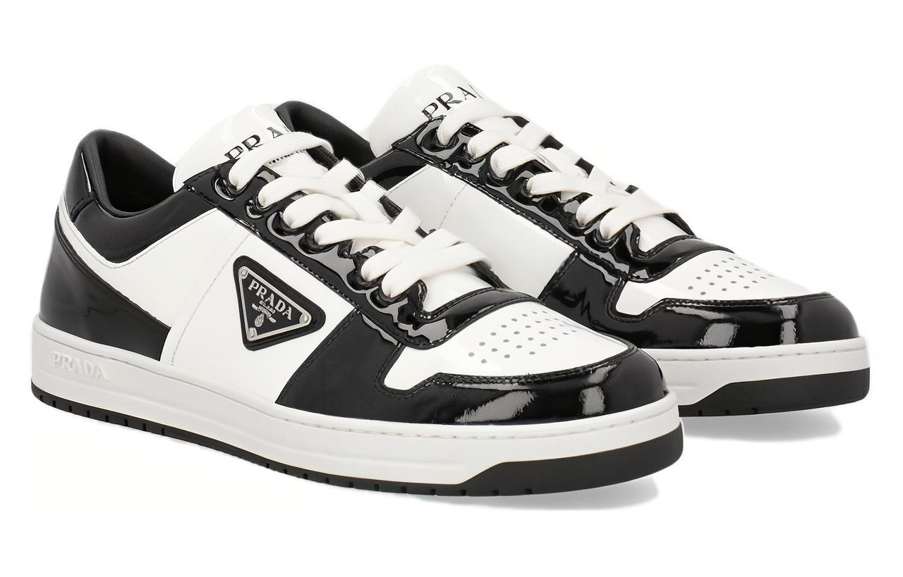 PRADA Downtown Anti Slip Wear Resistant Low Top Skateboard Shoes Men's Black White