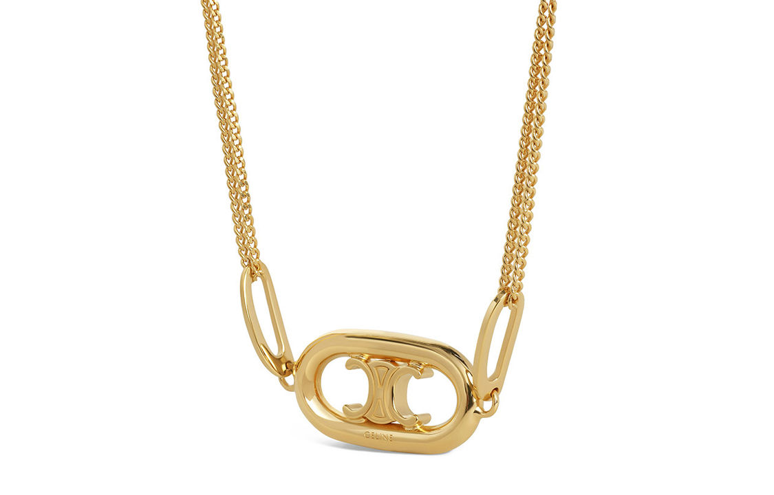 CELINE Brass Necklaces Women's Gold