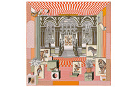HERMES Silk Scarves Women's Orange Khaki