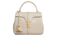 CELINE Calfskin Shoulder Bag, Crossbody Bag, Handbag Trumpets Women's Light Stone Color