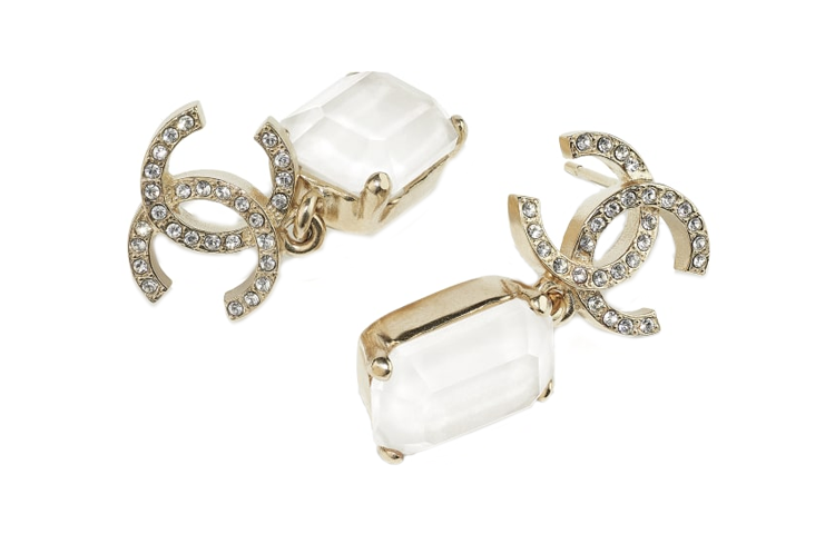CHANEL Earrings Women's White