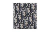 DIOR Jacquard Fabric Wallet Men's Beige/Black