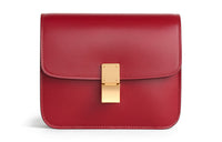 CELINE Classic Bo Polished Cow Leather Handbag, Crossbody Bag, Shoulder Bag Women's Red