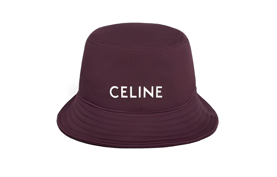 CELINE Bucket Hats Unisex Burgundy