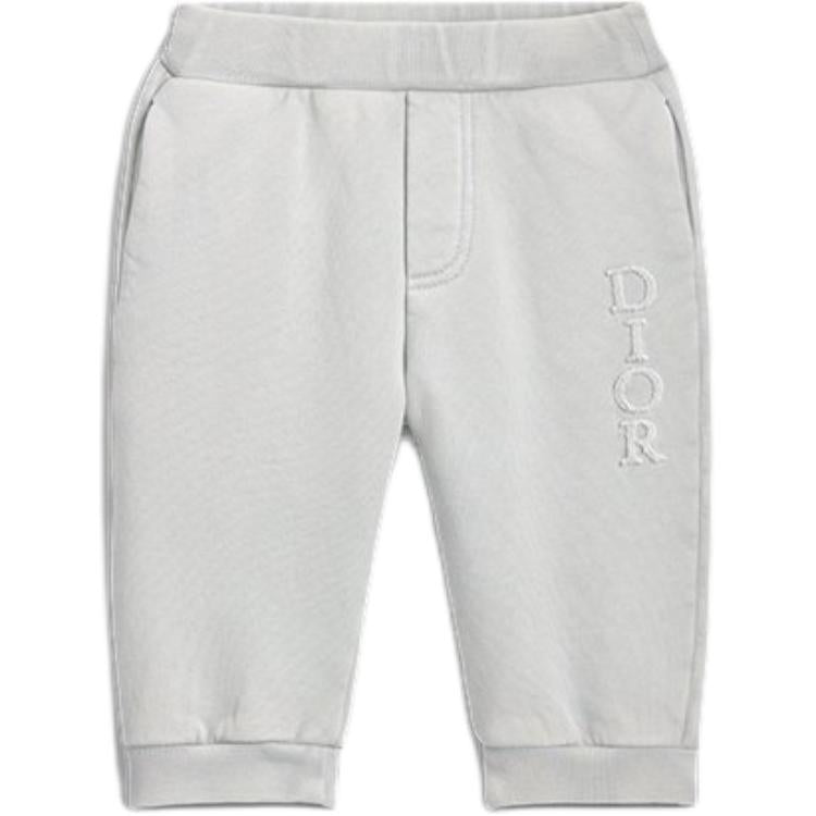 Infant And Toddler DIOR Kids' Apparel, Letter Elastic Cuff White