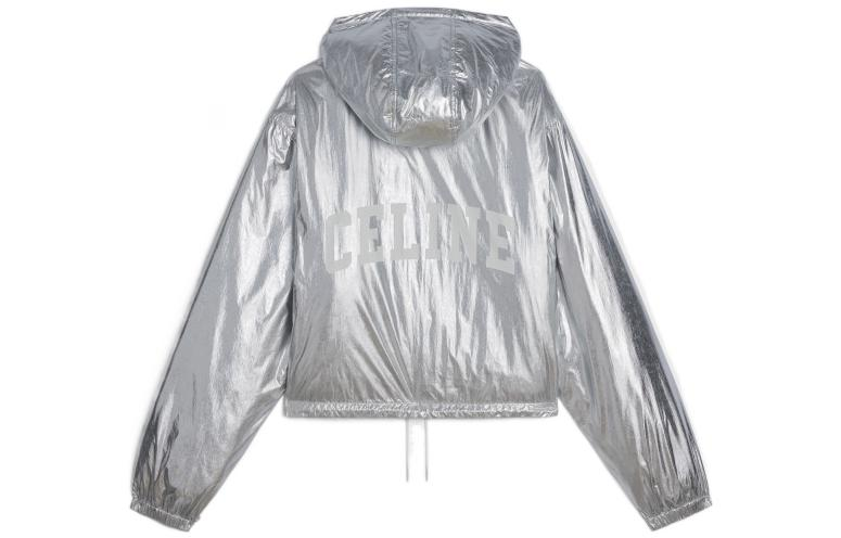 CELINE Cropped Coats Women's Silver