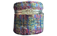 CHANEL Woolen Bucket Bags Crossbody Bag Shoulder Bag Women's Pink Green