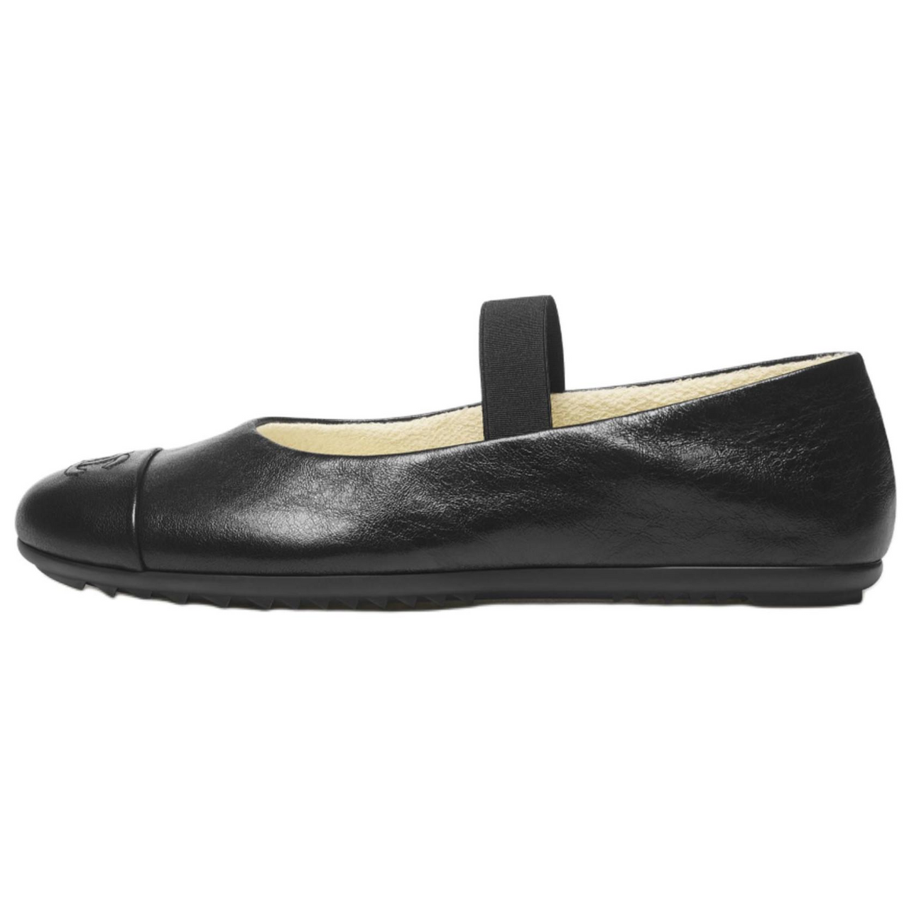 CHANEL Flat Mary Jane Shoes Women's Black