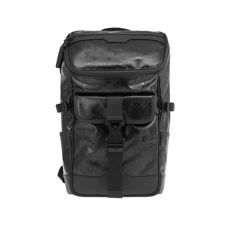 LOUIS VUITTON Canvas With Leather Trim Backpack Men's Black
