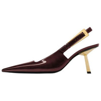 SAINT LAURENT Lee Slingback Pointed Toe Pumps