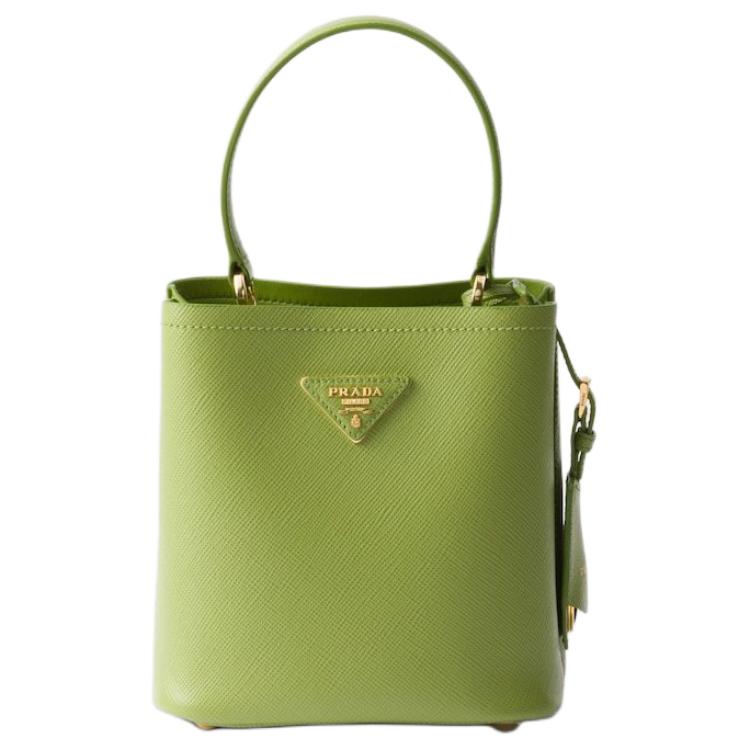 PRADA Prada Saffiano Calfskin Shoulder Bag Crossbody Bag Handbag Mini Women's Lawn Green