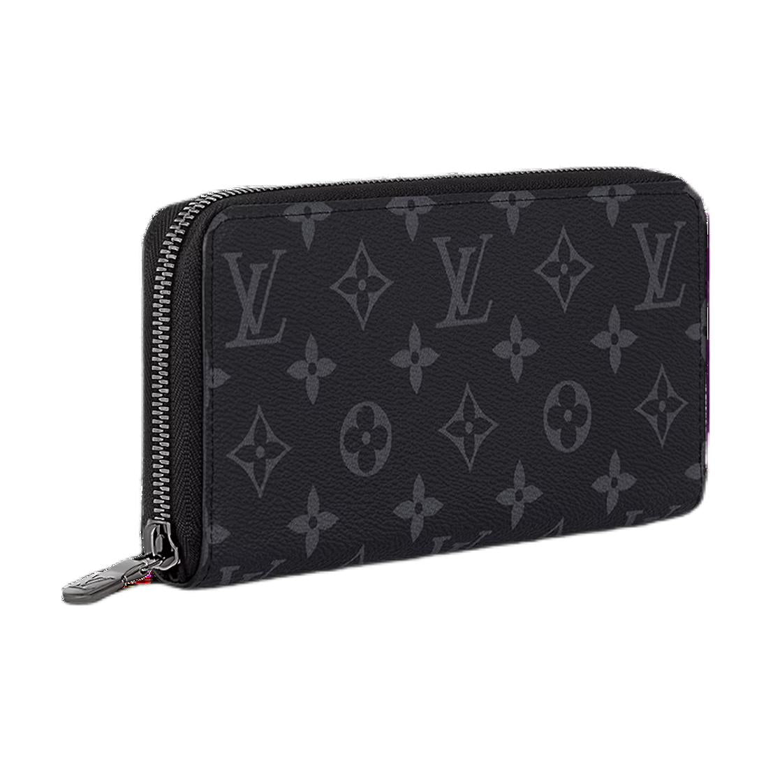 LOUIS VUITTON Monogram Eclipse Canvas Wallet Women's Gray