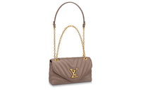 LOUIS VUITTON New Wave Smooth Cow Leather Handbag, Shoulder Bag, Crossbody Bag Women's Taupe