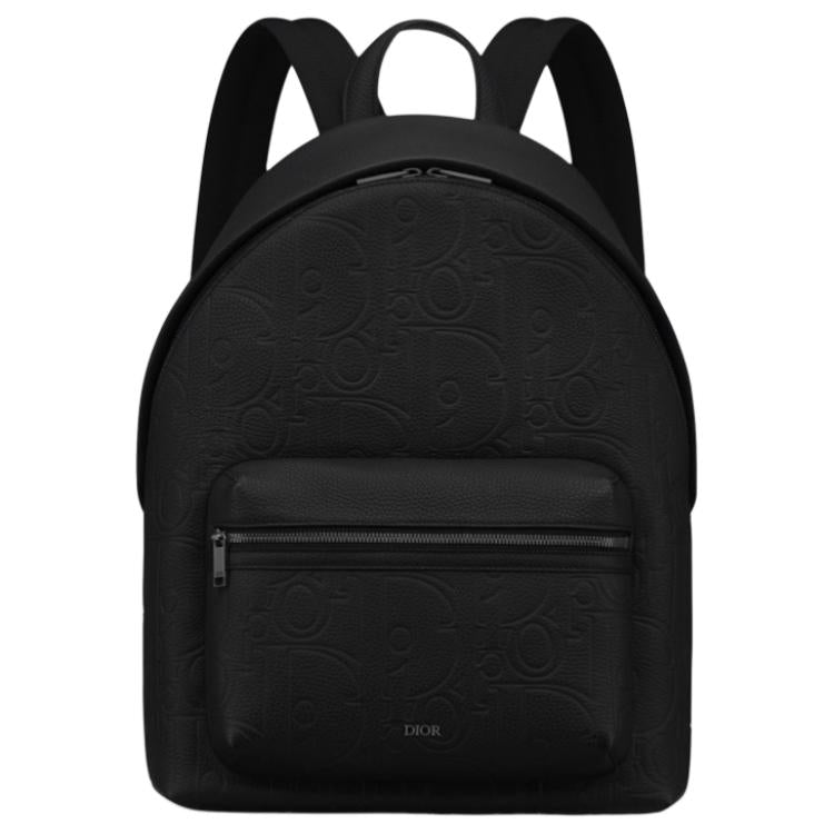 DIOR Grained Calfskin Backpack Men's Black