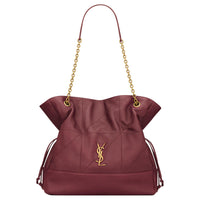 SAINT LAURENT Jamie Lambskin Tote Bag Shopping Bag Shoulder Bags Women's Bordeaux Red