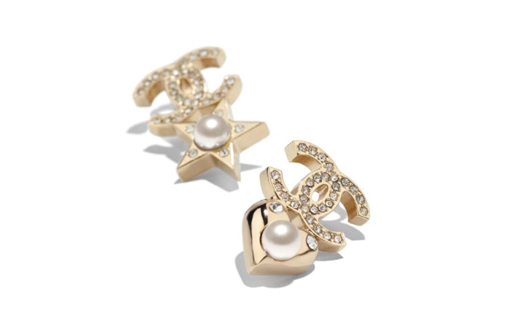 CHANEL Earrings Women's Gold