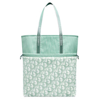 DIOR Cotton Terry Cloth With Nylon Tote Bag Shopping Bag Shoulder Bag Handbag Men's Light Green