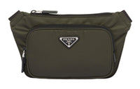 PRADA Recycled Nylon Saffiano Leather Fanny Pack Sling Bag Men's Moss Green