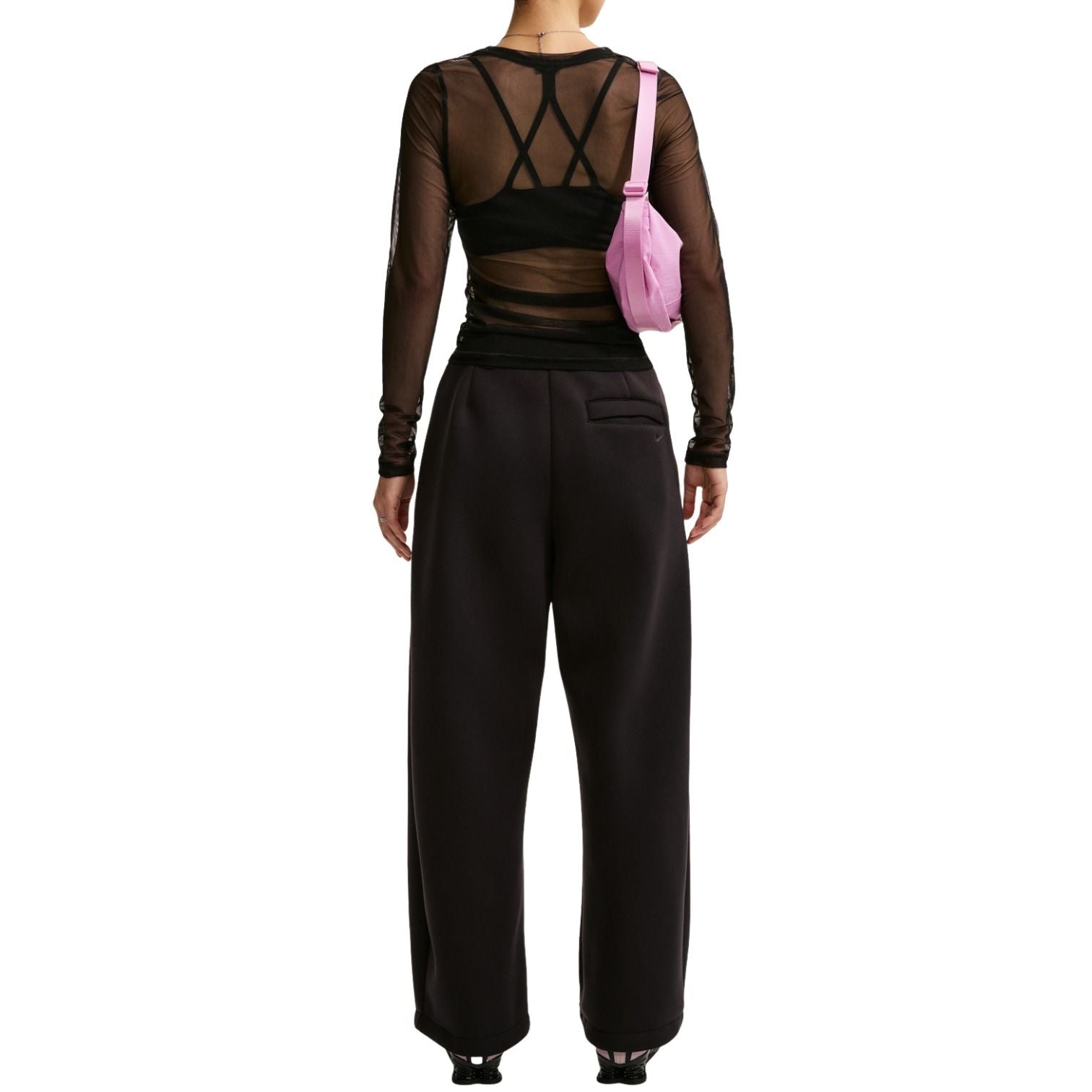 (WMNS) Nike Slim Long-Sleeve Sheer T-Shirt 'Black' IM8406-010