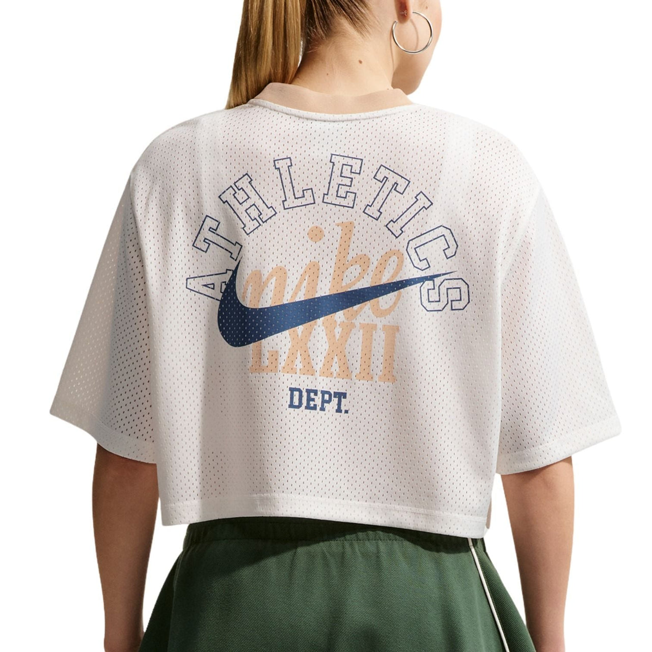 (WMNS) Nike NSW Heritage Festival Crop Mesh Jersey 'Sail Linen' IR1650-133