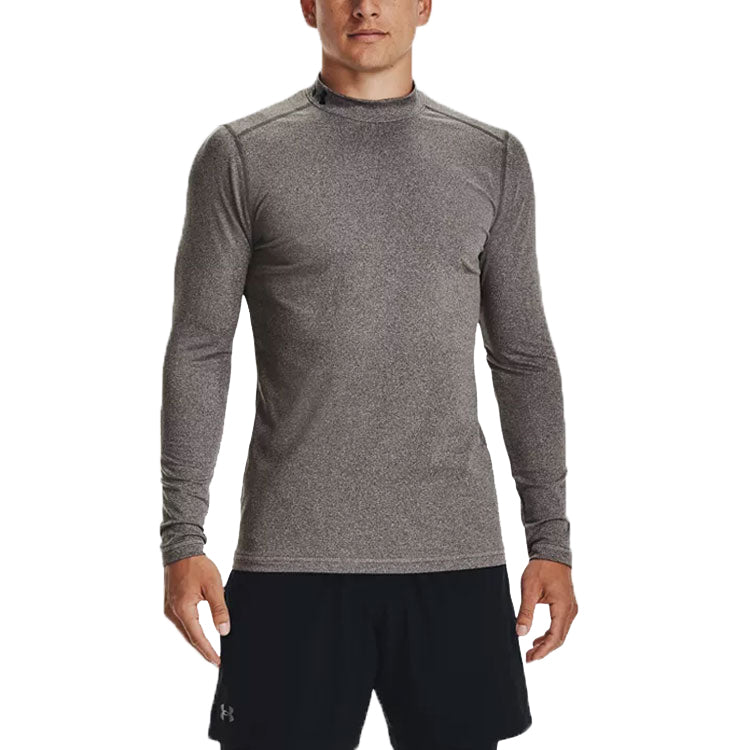 Under Armour ColdGear Armour Fitted Mock Long Sleeve T-shirt 'Charcoal Light Heather ' 1345703-019