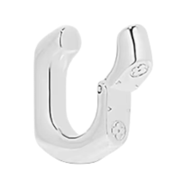 LOUIS VUITTON Brass Hardware Accessories Earrings Men's Silver