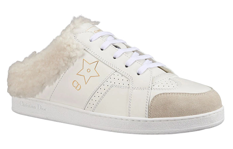 DIOR Star Closed Toe Slippers Women's White