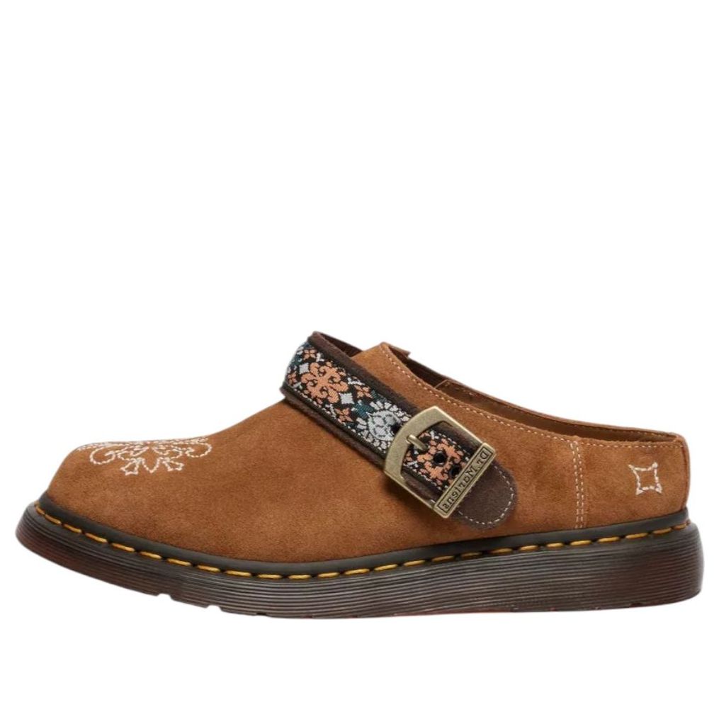 Dr. Martens Isham Suede and Jacquard Mules 'Brown' 40825200