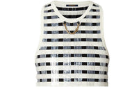 LOUIS VUITTON Tank Top Women's Black White