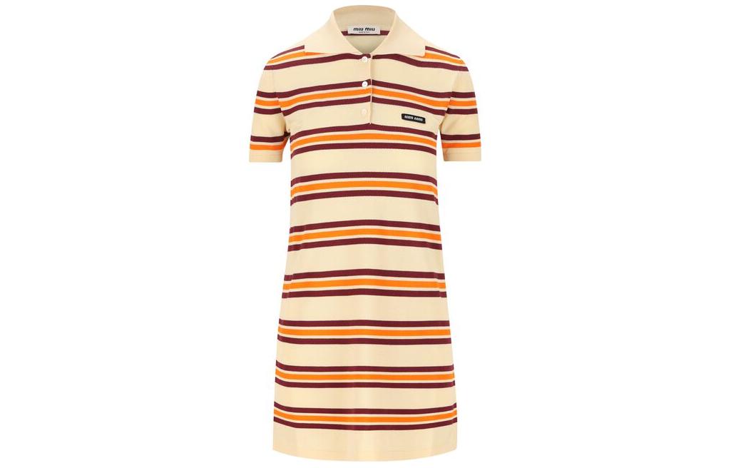 MIU MIU Short-Sleeved Dresses Women's Light Umber