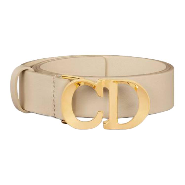 DIOR Calfskin Leather Belts Women's Rope Color Width 3cm