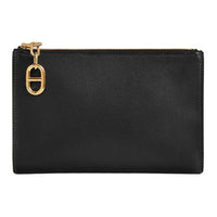 HERMES Calfskin Makeup Bags Clutches Regular Men's 89 Noir Black
