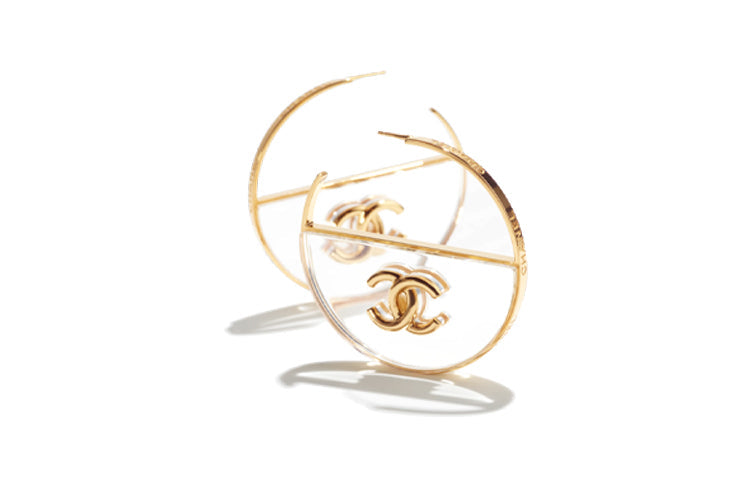 CHANEL Earrings Women's Gold
