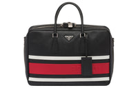 PRADA Saffiano Leather Hand Handbag Shoulder Bag Crossbody Bag Travel Bag Men's Red/White/Black