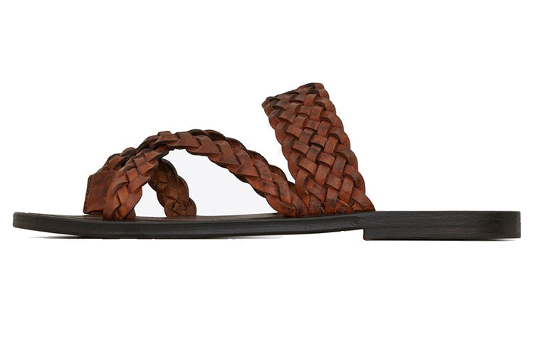 SAINT LAURENT Neil Slippers Men's Chestnut