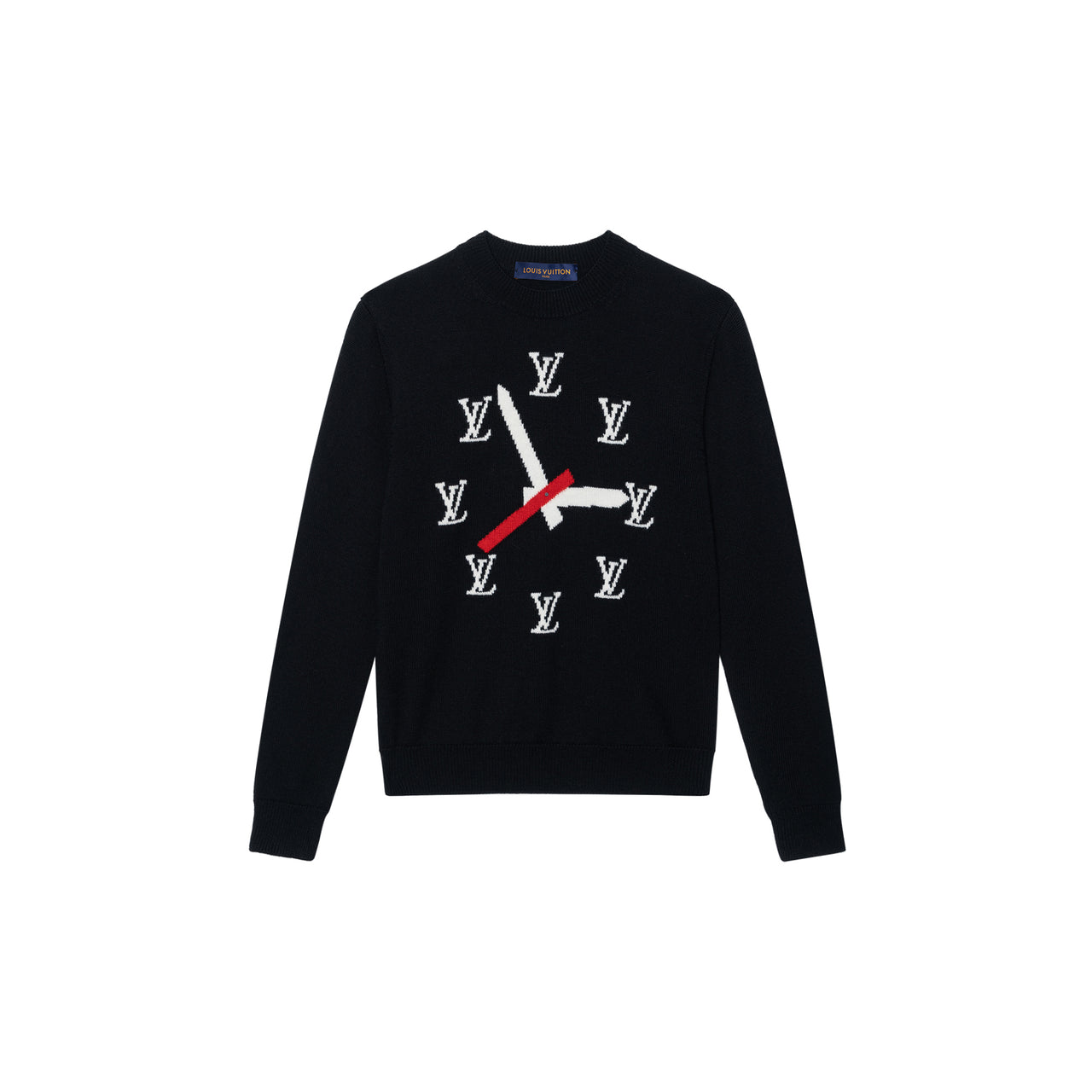 LOUIS VUITTON Clock Instarsia Pullover