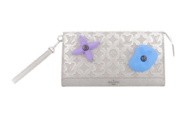 LOUIS VUITTON Leather Clutch Men's
