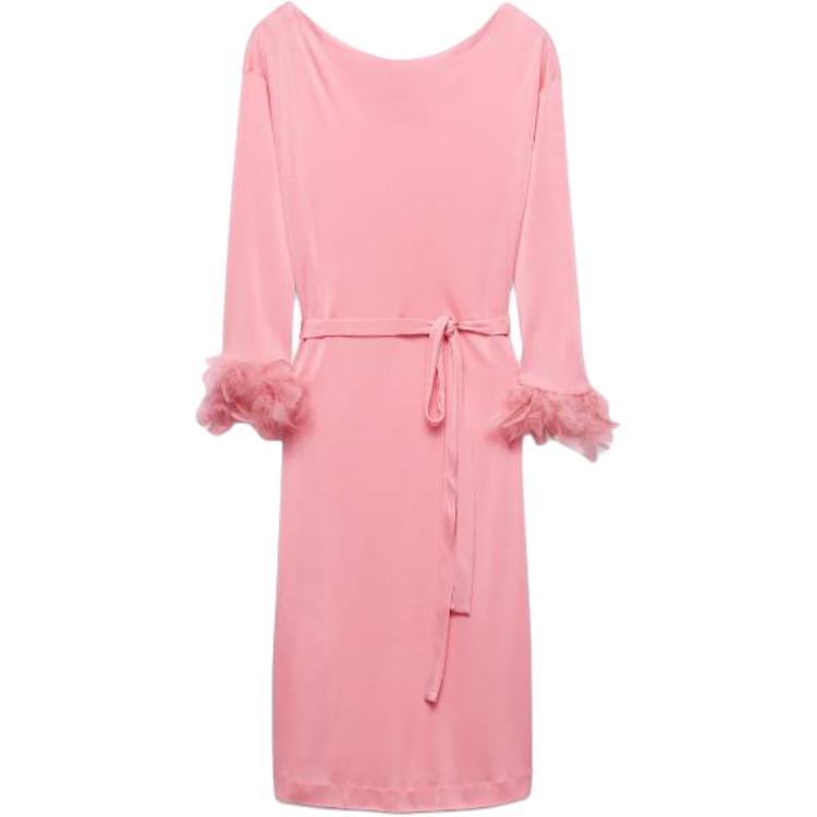 PRADA Long Sleeved Dress Women's Pink