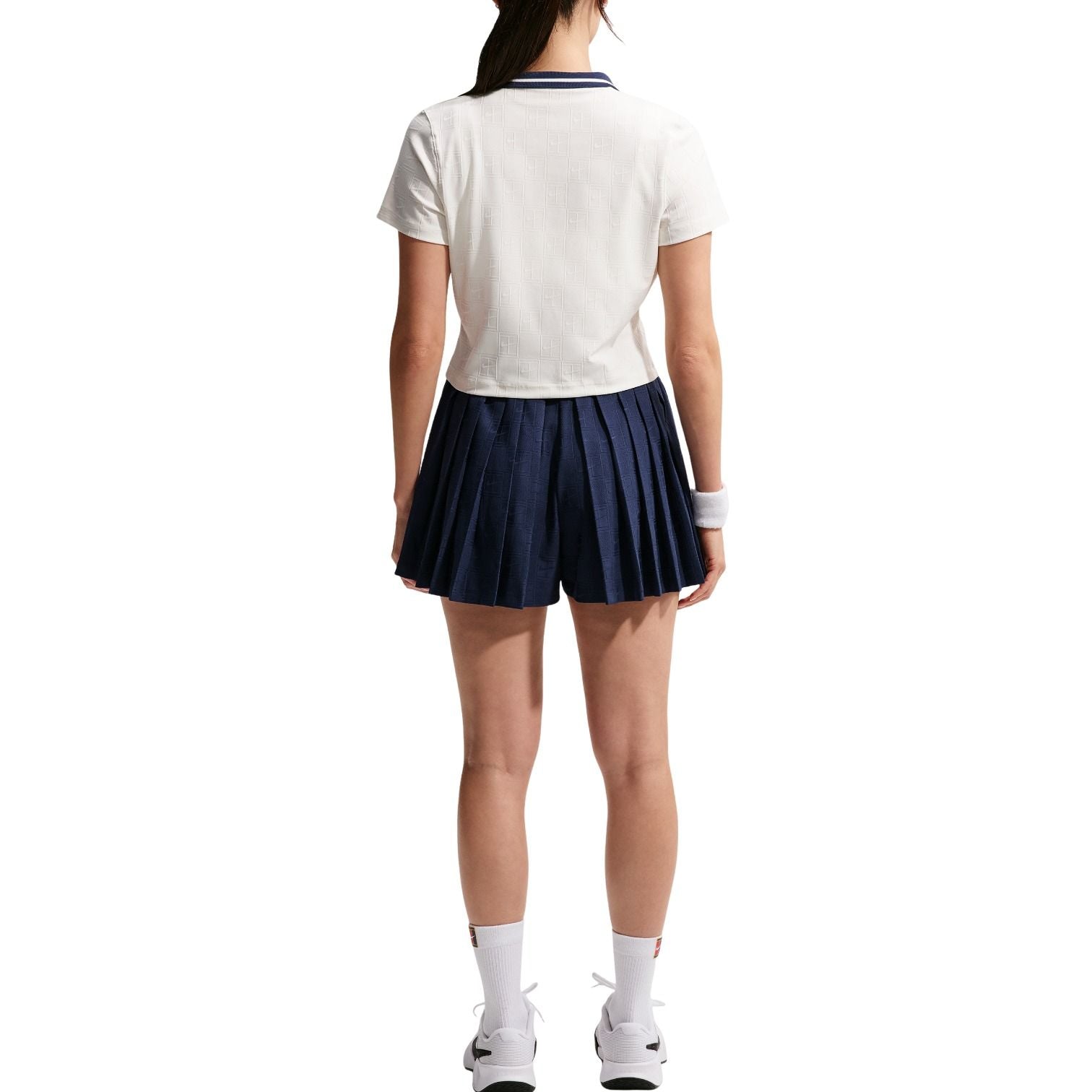 (WMNS) Nike Court Collection Dri-FIT Cropped Polo 'Sail Midnight Navy' IB0772-133