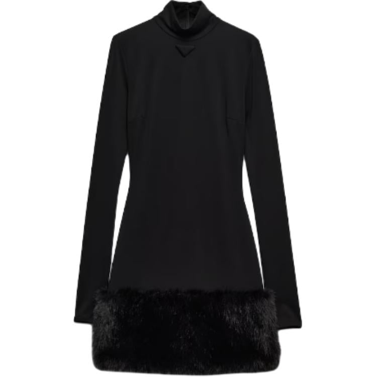 PRADA Long Sleeved Stretched Jersey Dress