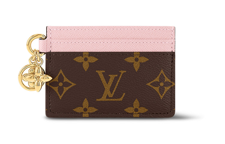 LOUIS VUITTON CHARMS Coated Canvas With Leather Card Holder Women's Brown