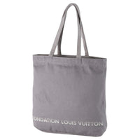 LOUIS VUITTON Cotton Tote Bag Shopping Bag Handbag Shoulder Bag Women's Gray